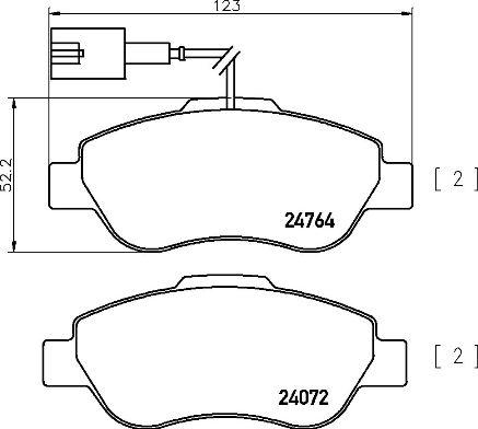 Brembo P 24 150 - Kit pastiglie freno, Freno a disco autozon.pro