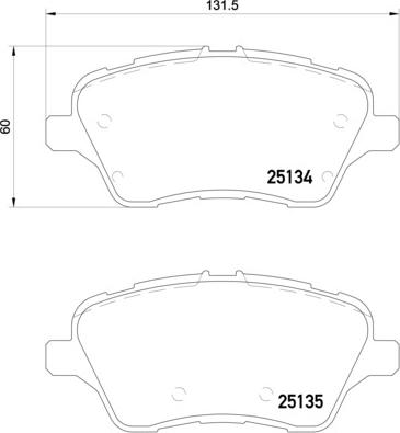 Brembo P 24 151X - Kit pastiglie freno, Freno a disco autozon.pro