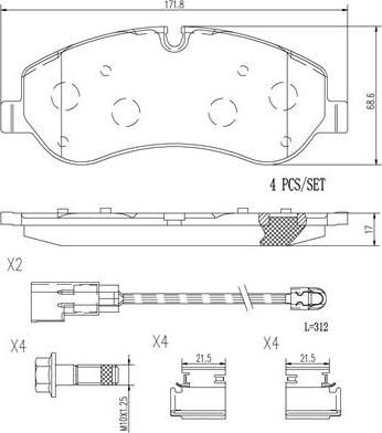 Brembo P24152N - Kit pastiglie freno, Freno a disco autozon.pro