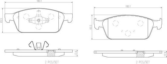 Brembo P24157N - Kit pastiglie freno, Freno a disco autozon.pro