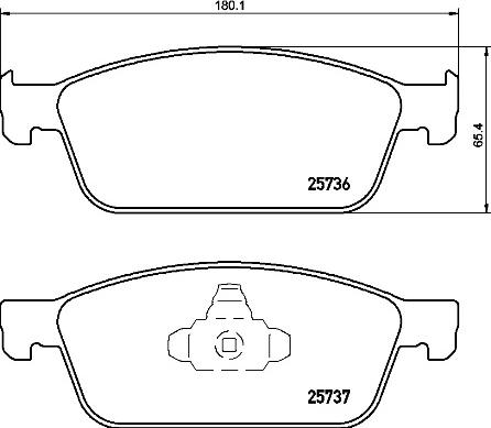 Brembo P 24 157 - Kit pastiglie freno, Freno a disco autozon.pro