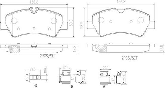 Brembo P24160N - Kit pastiglie freno, Freno a disco autozon.pro