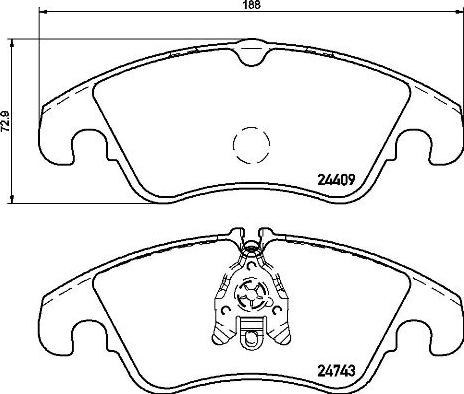 Brembo P 24 161 - Kit pastiglie freno, Freno a disco autozon.pro