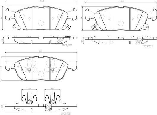 Brembo P24188N - Kit pastiglie freno, Freno a disco autozon.pro