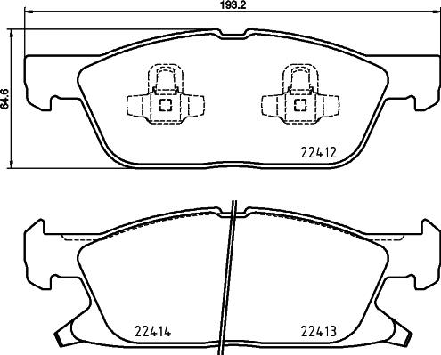 Brembo P 24 188 - Kit pastiglie freno, Freno a disco autozon.pro