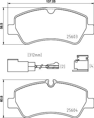 Brembo P 24 187 - Kit pastiglie freno, Freno a disco autozon.pro