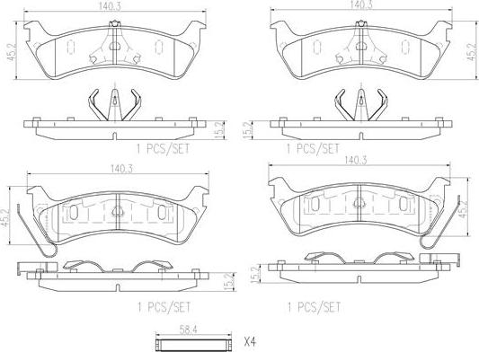 Brembo P24216N - Kit pastiglie freno, Freno a disco autozon.pro