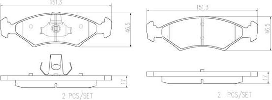 Brembo P24123N - Kit pastiglie freno, Freno a disco autozon.pro