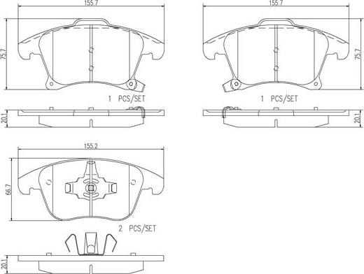 Brembo P24173N - Kit pastiglie freno, Freno a disco autozon.pro