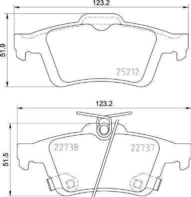 Brembo P 24 216 - Kit pastiglie freno, Freno a disco autozon.pro