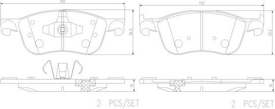 Brembo P24210N - Kit pastiglie freno, Freno a disco autozon.pro