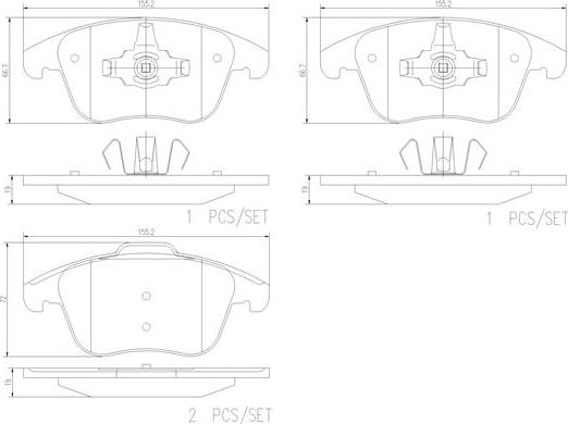 Brembo P24211N - Kit pastiglie freno, Freno a disco autozon.pro