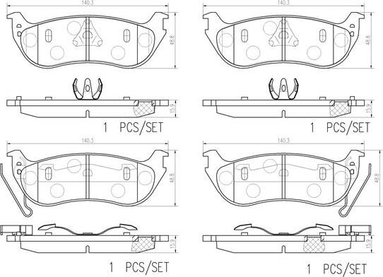 Brembo P24233N - Kit pastiglie freno, Freno a disco autozon.pro