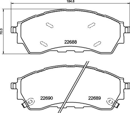 Brembo P 24 225 - Kit pastiglie freno, Freno a disco autozon.pro