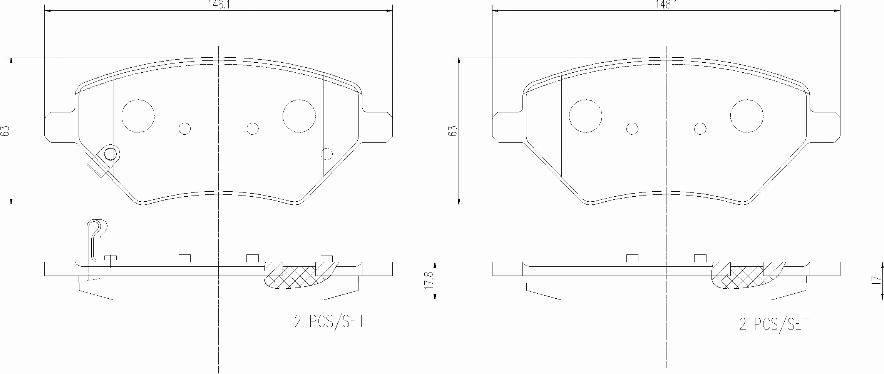 Brembo P 20 002 - Kit pastiglie freno, Freno a disco autozon.pro