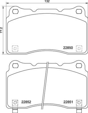 Brembo P 28 099 - Kit pastiglie freno, Freno a disco autozon.pro