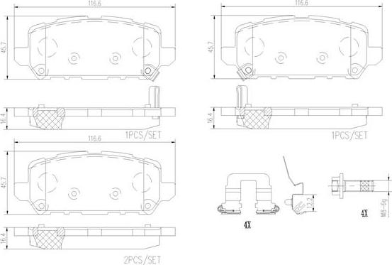 Brembo P28090N - Kit pastiglie freno, Freno a disco autozon.pro