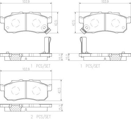 Brembo P28092N - Kit pastiglie freno, Freno a disco autozon.pro