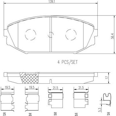 Brembo P28049N - Kit pastiglie freno, Freno a disco autozon.pro