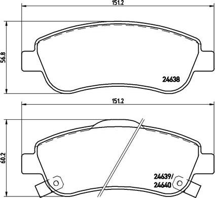 Brembo P 28 045X - Kit pastiglie freno, Freno a disco autozon.pro