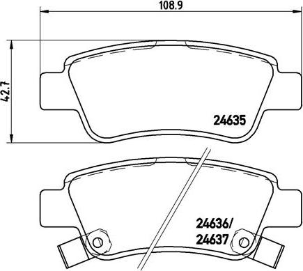 Brembo P28046N - Kit pastiglie freno, Freno a disco autozon.pro