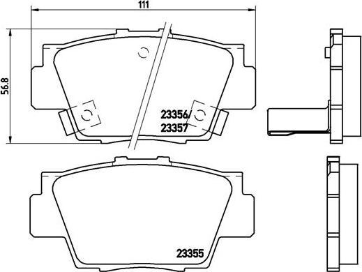 Brembo P 28 040 - Kit pastiglie freno, Freno a disco autozon.pro