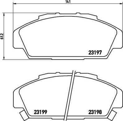 Brembo P 28 041 - Kit pastiglie freno, Freno a disco autozon.pro