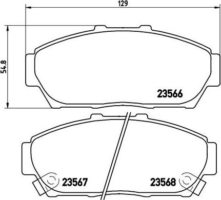 Brembo P 28 048 - Kit pastiglie freno, Freno a disco autozon.pro