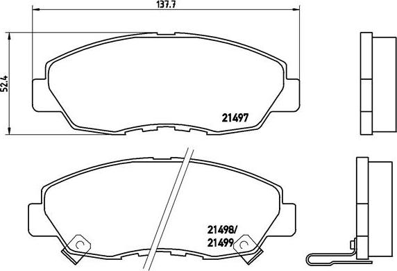 Brembo P 28 042 - Kit pastiglie freno, Freno a disco autozon.pro