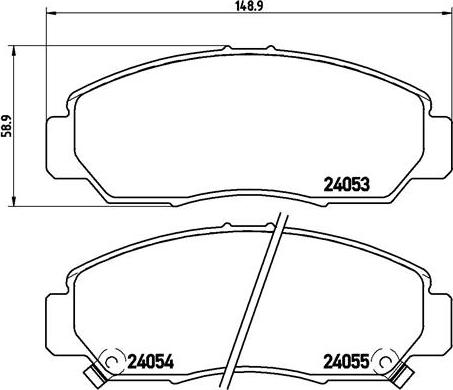 Brembo P 28 047 - Kit pastiglie freno, Freno a disco autozon.pro