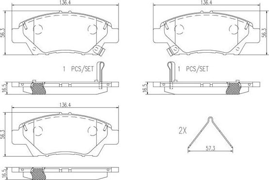 Brembo P28050N - Kit pastiglie freno, Freno a disco autozon.pro