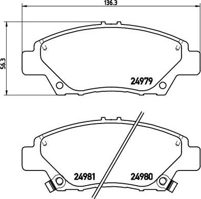 Brembo P 28 050X - Kit pastiglie freno, Freno a disco autozon.pro