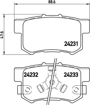 Brembo P 28 051 - Kit pastiglie freno, Freno a disco autozon.pro