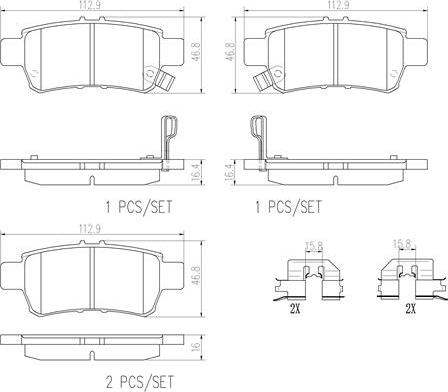 Brembo P28053N - Kit pastiglie freno, Freno a disco autozon.pro