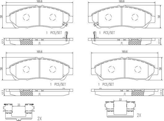 Brembo P28060N - Kit pastiglie freno, Freno a disco autozon.pro