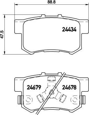 Brembo P 28 061 - Kit pastiglie freno, Freno a disco autozon.pro