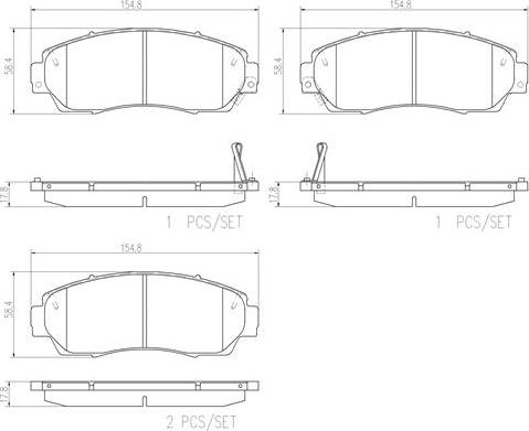 Brembo P28068N - Kit pastiglie freno, Freno a disco autozon.pro