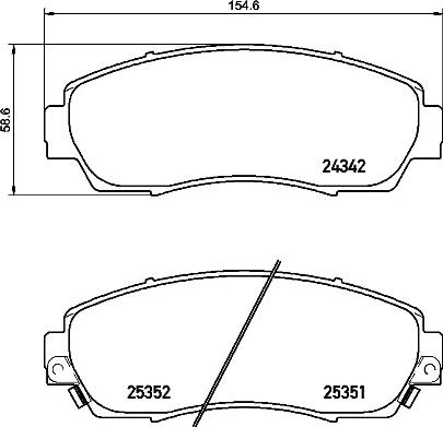 Brembo P 28 068 - Kit pastiglie freno, Freno a disco autozon.pro