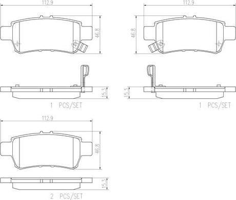 Brembo P28062N - Kit pastiglie freno, Freno a disco autozon.pro