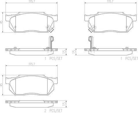 Brembo P28008N - Kit pastiglie freno, Freno a disco autozon.pro