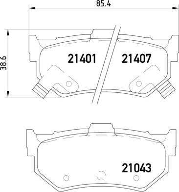 Brembo P 28 007 - Kit pastiglie freno, Freno a disco autozon.pro