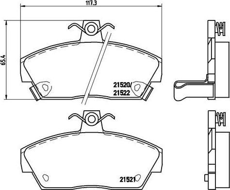 Brembo P 28 019 - Kit pastiglie freno, Freno a disco autozon.pro