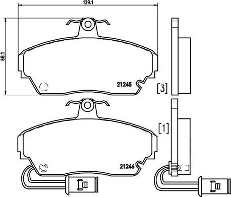 Brembo P 28 014 - Kit pastiglie freno, Freno a disco autozon.pro