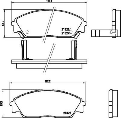 Brembo P 28 016 - Kit pastiglie freno, Freno a disco autozon.pro