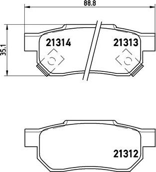 Brembo P 28 017 - Kit pastiglie freno, Freno a disco autozon.pro