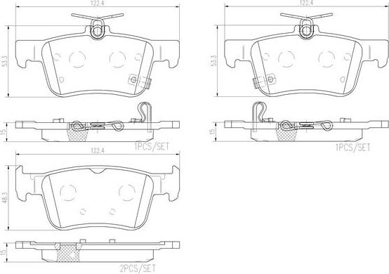 Brembo P28089N - Kit pastiglie freno, Freno a disco autozon.pro