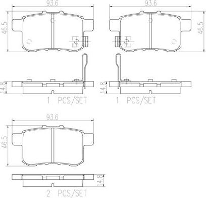 Brembo P28080N - Kit pastiglie freno, Freno a disco autozon.pro