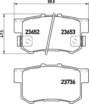 Brembo P 28 039 - Kit pastiglie freno, Freno a disco autozon.pro