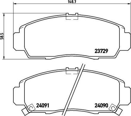 Brembo P 28 034X - Kit pastiglie freno, Freno a disco autozon.pro