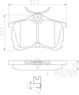 Brembo P28030N - Kit pastiglie freno, Freno a disco autozon.pro